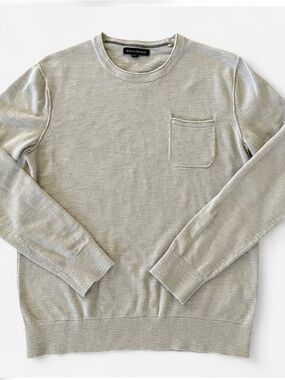 Banana Republic Men's Crewneck Pocket Sweater - Light Beige